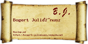 Bogert Juliánusz névjegykártya